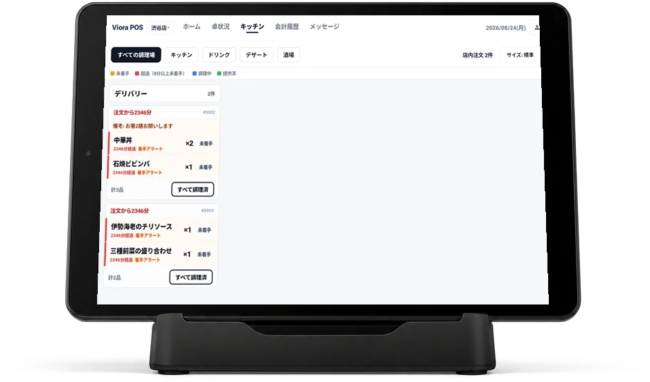 KDS（キッチンディスプレイ）